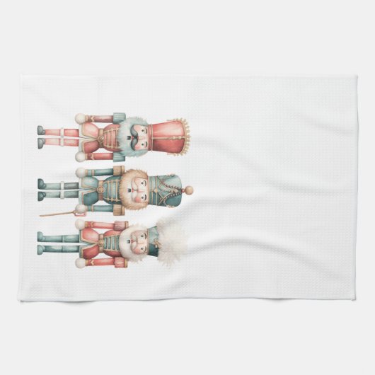 Pastel Boho Notenkraker Script Kerstmis Theedoek (Horizontaal)