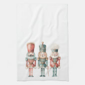 Pastel Boho Notenkraker Script Kerstmis Theedoek (Verticaal)