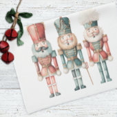 Pastel Boho Notenkraker Script Kerstmis Theedoek