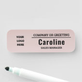 Pastel Boho Ombre  Logo werknemer Naamplaatje (In situ)