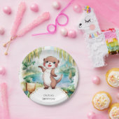 Pastel Boho Otter Verjaardag Papieren Bordje (Feest)