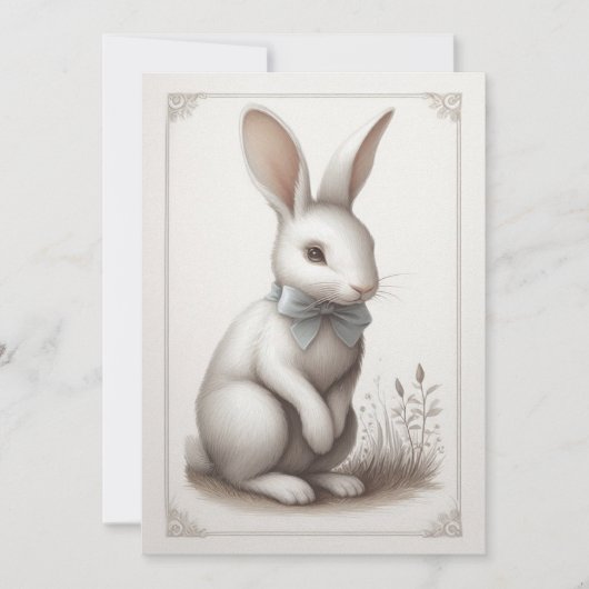 Pastel Boho Rabbit Kaart (Voorkant)