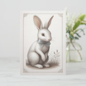 Pastel Boho Rabbit Kaart (Staand voorkant)