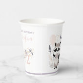 Pastel Boho Raccoon en ballonnen Verjaardag Papieren Bekers (Rechts)