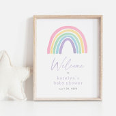 Pastel Boho Rainbow Baby shower Welkomstbord Poster