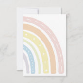 Pastel Boho Rainbow Birthday Hartelijk dank Bedankkaart (Achterkant)