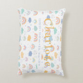 Pastel Boho Rainbow Cloud Pattern Accent Kussen (Achterkant (Verticaal))