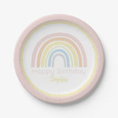 Pastel Boho Rainbow Papieren Bordje (Voorkant)