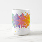 Pastel Boho Rainbow Sunshine Stippen Naam op maat Koffiemok (Center)