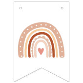 Pastel Boho regenboog meisjes gelukkig verjaardag Vlaggetjes (Eerste vlag)