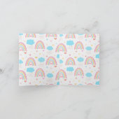 Pastel Boho regenboog met harten Oh Baby shower (Binnen)