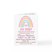 Pastel Boho Regenboog Met Hartjes Oh Baby Shower