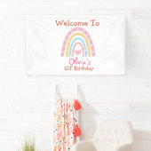 pastel boho regenboog met verjaardag spandoek (Insitu)
