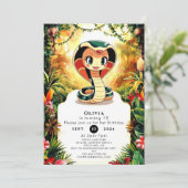 Pastel Boho Snake Verjaardag Kaart (Staand voorkant)