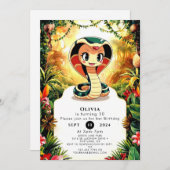 Pastel Boho Snake Verjaardag Kaart (Voorkant / Achterkant)