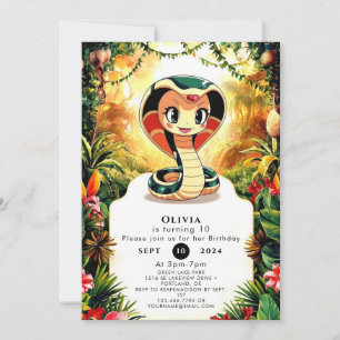 Pastel Boho Snake Verjaardag Kaart