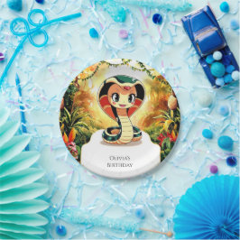 Pastel Boho Snake Verjaardag Papieren Bordje