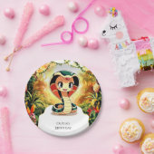 Pastel Boho Snake Verjaardag Papieren Bordje (Feest)