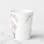 Pastel Boho Uil en Ballonnen Verjaardag Papieren Bekers (Links)