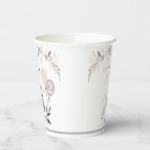 Pastel Boho Uil en Ballonnen Verjaardag Papieren Bekers (Links)