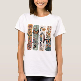 PASTEL BOHO VEREN EN GELE ZONNEBLOEMEN T-SHIRT