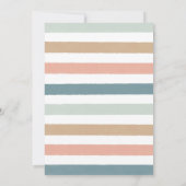 Pastel Boho Waterverf Rainbow Girl Birthday Party Kaart (Achterkant)