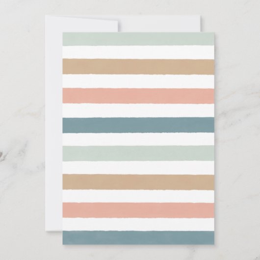 Pastel Boho Waterverf Rainbow Girl Birthday Party Kaart (Achterkant)