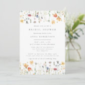 Pastel Boho Wilde Bloem Bruiloft Feest Uitnodiging (Staand voorkant)