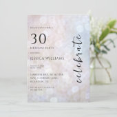  Pastel Bokeh 30ste Verjaardagsfeest Kaart (Staand voorkant)