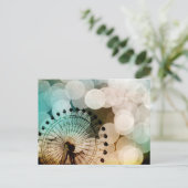 Pastel bokeh blue ferris wheels Carnival Briefkaart (Staand voorkant)