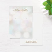 Pastel Bokeh Jewelry Earring Display Card Visitekaartje (Bureau)