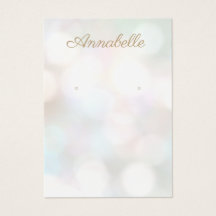 Pastel Bokeh Jewelry Earring Display Card