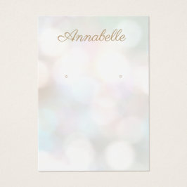 Pastel Bokeh Jewelry Earring Display Card Visitekaartje