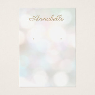 Pastel Bokeh Jewelry Earring Display Card Visitekaartje