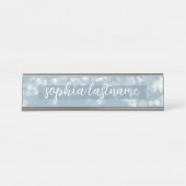 Pastel Bokeh Pattern with Handwritten Signature Bureau Naambordje (Voorkant)