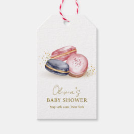 Pastel Bonjour Bébé French Macarons Baby shower Cadeaulabel