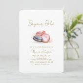 Pastel Bonjour Bébé French Macarons Baby shower Kaart (Staand voorkant)