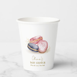 Pastel Bonjour Bébé French Macarons Baby shower Papieren Bekers