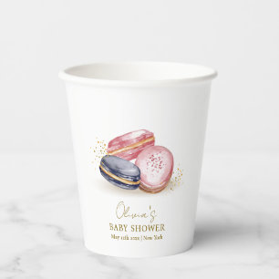 Pastel Bonjour Bébé French Macarons Baby shower Papieren Bekers
