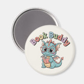 Pastel Book Buddy Lezende Draak Magneet (Voorkant / Achterkant)