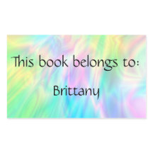 Pastel Bookplate Sticker