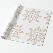 Pastel Boom des Levens Mandala Cadeaupapier (Uitgerold)
