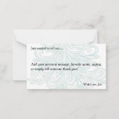 Pastel Boom & Kerstbal Notitiekaart Notitiekaartje (Achterkant)