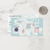 Pastel Boom & Kerstbal Notitiekaart Notitiekaartje (Voorkant / Achterkant in situ)