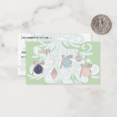 Pastel Boom & Ornament Kenskaart Notitiekaartje (Voorkant / Achterkant in situ)