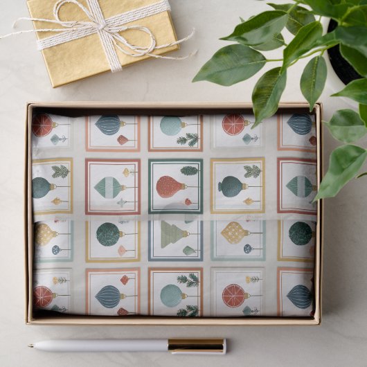 Pastel Boomrooster voor Kerstvreugde Tissuepapier (Geschenk)