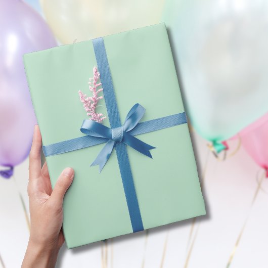 Pastel Bord Groen Effen Kleur | Klassiek | Elegant Cadeaupapier