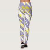 Pastel Bord Lavendel Paarse Abstracte kunst Leggings (Achterkant)