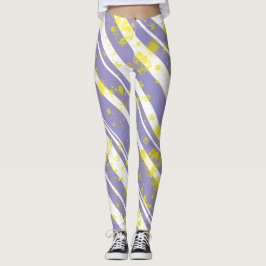 Pastel Bord Lavendel Paarse Abstracte kunst Leggings