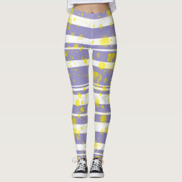 Pastel Bord Lavendel Paarse Abstracte kunst Leggings